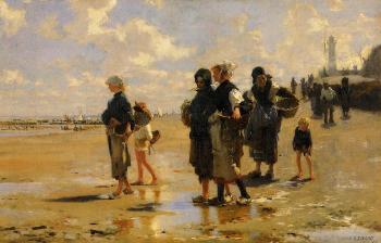 約翰 辛格 薩金特 The Oyster Gatherers of Cancale